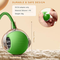 Interactive Cat Toys for Indoor Cats, Rechargeable 360° Automatic Moving Cat Toy for Bored Indoor Adult Cats, 2025 Upgraded Chase Motion Activated Kitten Toys - Green