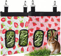 DZWLKJ 2 Pack Hay Feeders, Guinea Pig Rabbit Hay Feeder - (Watermelon+Strawberry) 2pack / S -10"x 8"x 0.4"