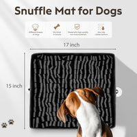 FunFurry Snuffle Mat for Dogs, Dog Puzzle Mat - Black / 17" X 15" - image 2
