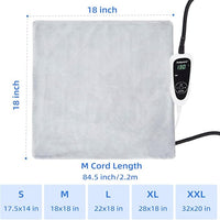 pettycare Pet Heating Pad for Dog Cat, Electric Heating with Steel-Wrapped Cord, 25-Level Timer & 11-Level Temperature Indoor Warming Pads Easy Clean for Puppy Cat Dog M 18x18inch