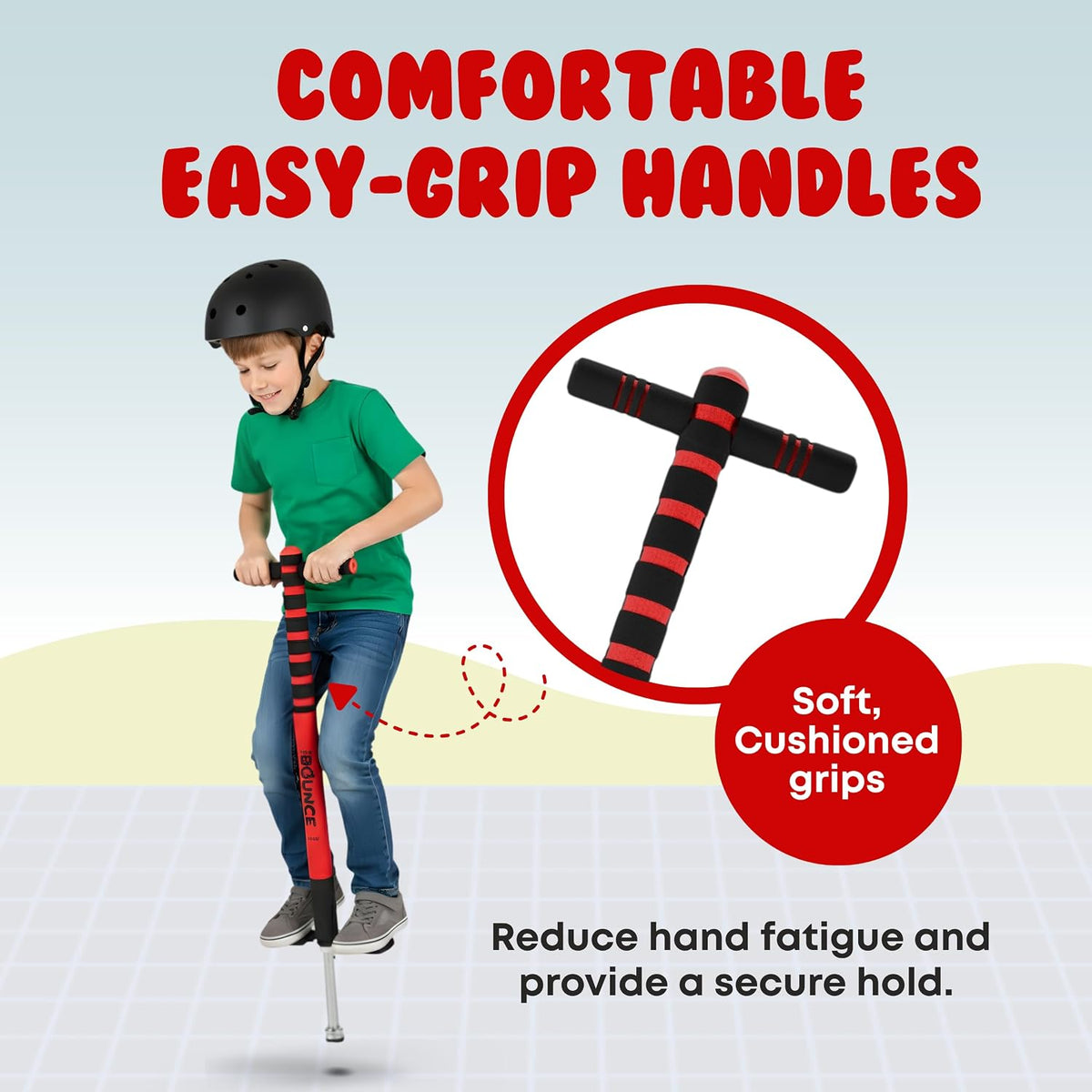 New Bounce Pogo Stick for Kids - Black & Red - image 3
