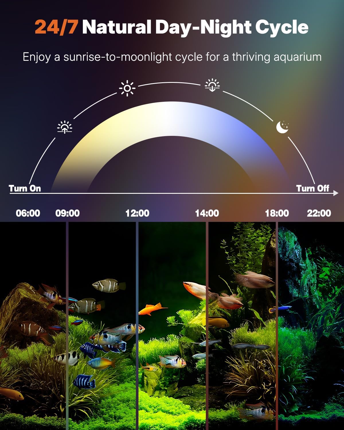Pawfly 6 W LED Aquarium Light for 1 to 5 Gallon Fish Tanks Clip On - For 5 to 10 Gallon Fish Tank - image 3