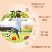 Soft Sports Balls for Kids - 4 Inflatable Balls 5" - image 4
