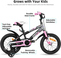 JOYSTAR New Berry Kids Bike for Boys and Girls Ages 3-10Y – Fun for Kids & Family - Pink / 14 Inch Wheels - image 2
