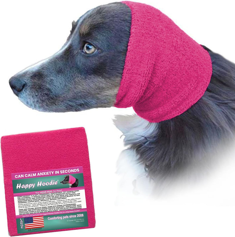 Happy Hoodie The Original Dog & Cat Calming Band for Noise & Anxiety - Medium/Large / Pink