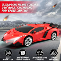 Dolanus Remote Control Car, Transform Robot, Boys Toys Gifts - Red - image 2