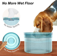 Feedoo 1Gallon No Spill Water Bowl for Dogs - Blue - image 2