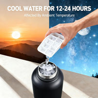 Insulated Dog Water Bottle 32oz Keep Water Cool with 2 Bowls – Essentials for Dogs - Buttercream - image 2
