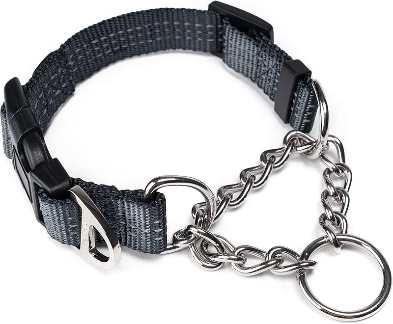 Mighty Paw Martingale Dog Collar 2.0 - Medium / Grey