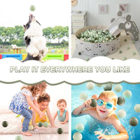 Clear Ball Pit Balls - Crush Proof Plastic Toy Balls for Boys and Girls – Fun for Kids & Family - 100 PACK / Pearl light green+Pearl green+Pearl dark green+Milk white - image 4