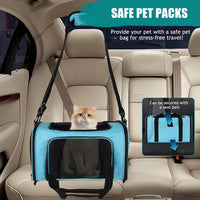 Top tasta Dog Cat Carrier Pet Carriers for Small Medium Large Cats - 20.0"L x 13.0"W x 13.0"H / Blue - image 4