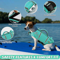 EMUST Dog Life Jacket, Waterproof, Breathable - Medium / Turquoise - image 2