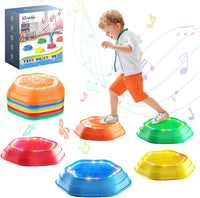 Holyton Light-Up Musical Stepping Stones for Kids - Red