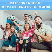 Stadium Horn Vuvuzelas Soccer Noisemakers Collapsible Blow Trumpet - Black - image 3