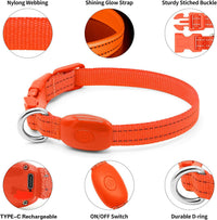 Light Up Collar for Small Dogs& Cats - XS (9.45-14inch / 24-35.5cm) / Orange - image 3