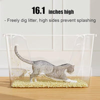 Vealind XXL Cat Litter Box 31''×21''×16'', Extra Large Litter Box for Big Cats or Multiple Cats, Jumbo High Sided Litter Pan, Leak-Proof & Anti-Splashing, Easy Clean & Durable (Green)