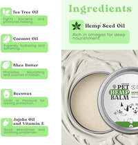 Pet Hemp Balm for Dogs & Cats – Soothes Dry, Cracked Paws & Noses – Natural Paw & Nose Moisturizer with Healing Ingredients – Organic Dog Paw Pad Protector for Extreme Weather – Lick Safe