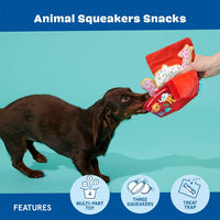BarkBox Barker's Dozen Donuts 4-in-1 Interactive Plush Dog Toy – Essentials for Dogs - Animal Squeakers Snacks - image 3