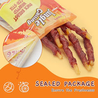 Jungle Calling Duck Wrapped Cod Sticks Dog Treats, Rawhide Free Training Rewards Snacks for Dogs, Natural Chewy Sticks Treats, 10.6oz