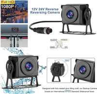 Kairiyard 7 Inch HD 1080P Backup Camera, 2 Channel, DIY Grid Lines 150° Wide Angle Reverse Rear View Camera Wired Back up Camera System for Truck RV Car Trailer Camper Tractor