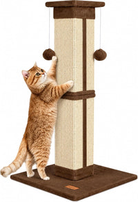 Cat Scratching Post 33 Inch for Indoor Cats - Brown