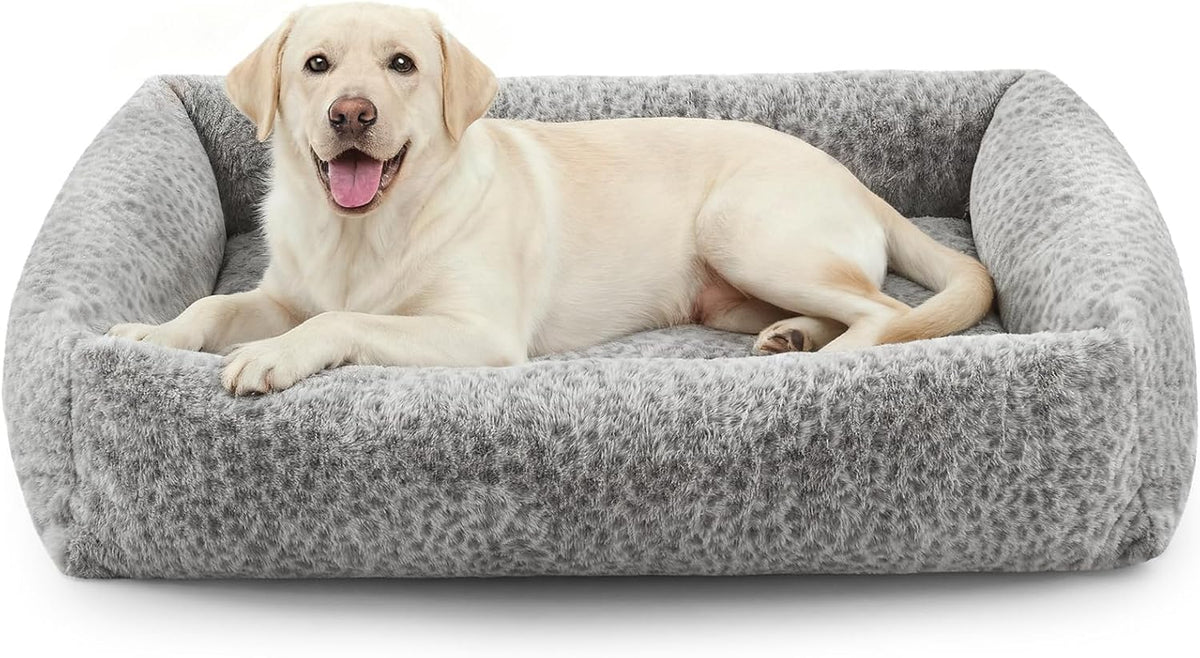 JOEJOY Cute Dog Bed Medium Size Dog - Grey / XL (42"x36"x9")