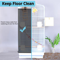 Large Bird Cage Seed Cather - 78.5*27.6in-black - image 3