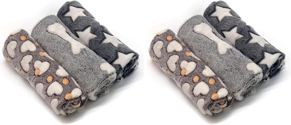 1 Pack 3 Puppy Blanket, Fleece Pet Small Dog Blanket for Puppy Cat, 40"x30" – Essentials for Dogs - Small(23"x15") (Pack of 2) / Multicolor