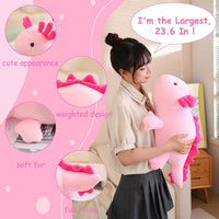 SQEQE Weighted Black Cat Plush - Pink-axolotl / Large(23.6 Inch) - image 3