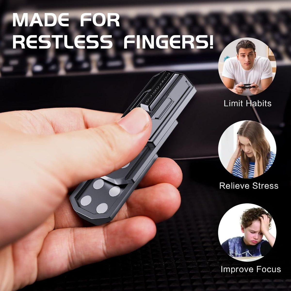 INNÔPLUS all-metal magnetic fidget slider with glowing effect - view 4