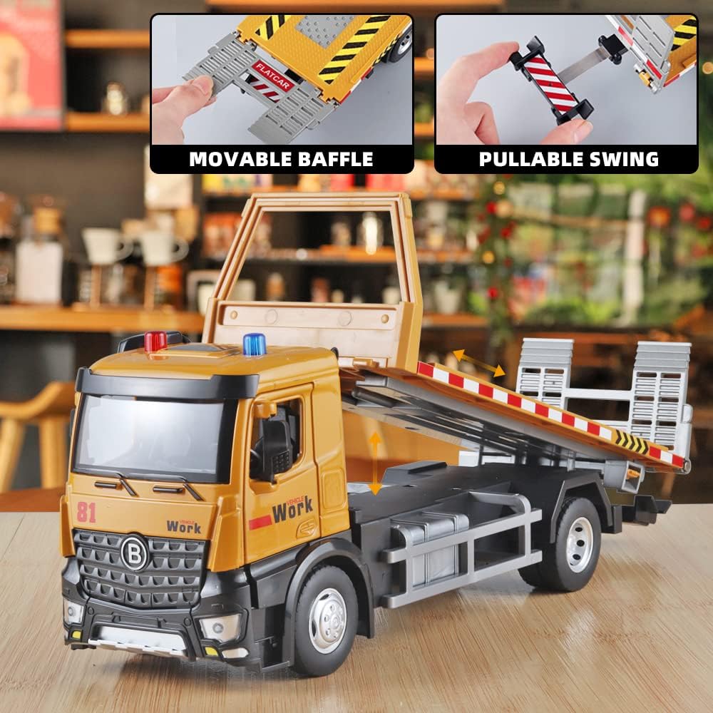 OANMYJJO diecast toy crane truck with extended boom and telescoping hook - view 14