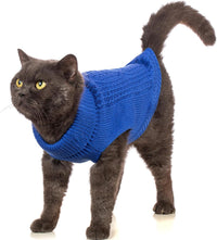 Cat Sweater Stretchy, 19 Colors, 6 Sizes - Dark Blue / X-Small / Vest - image 3