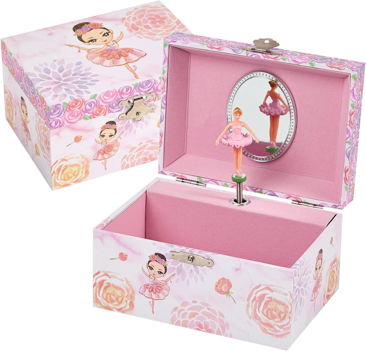 Girl's Gift Music Box with Spinning Ballerina - flower Ballerina design