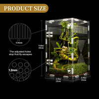Acrylic Reptile Terrarium Easy Assembly - M-9.8*5.9*5.9in-Upgrade - image 4
