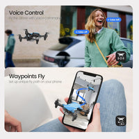 DEERC D20 Mini Drone for kids 1080P HD FPV Camera Remote Control - D20-Blue - image 4