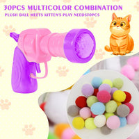 Mewlmart Interactive Cat Toys for Indoor Cats Pink Cat Pom Pom Balls - Pink 30 balls - image 2
