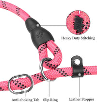 Slip Lead for Dogs, No Pull Training Leash, Padded Handle – Essentials for Dogs - S-5/16"x6'(0-50lbs) / Pink - image 4