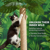 LEMONDA 31.5Inch Palm Tree Cat Scratching Post – Essentials for Cats - Monstera tree - image 4