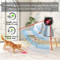 Automatic Laser Cat Toy – Motion-Activated Rechargeable Interactive Cat Toy with Random Laser Patterns