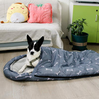 Dog Sleeping Bag Waterproof Warm Packable Dog Bed with Storage Bag - Grey-Bone - image 4