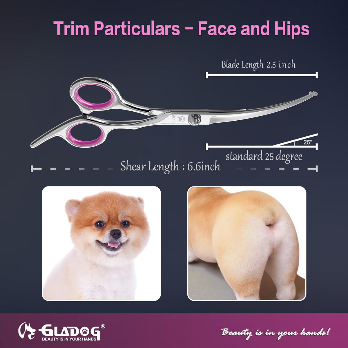 Dog Grooming Scissors Kit with Safety Round Tips - Pink - image 4