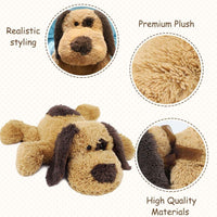 WEIGEDU floppy stuffed dog plush, 20 inch brown puppy with soft plush fur - view 23