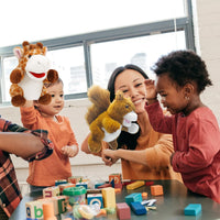 okegztoa 10 inch brown bear hand puppet with movable mouth and arms - view 17