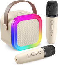 Karaoke Machine for Kids Adults - Beige