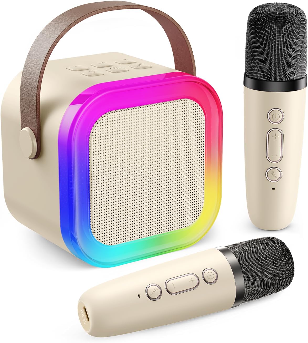 Karaoke Machine for Kids Adults - Beige
