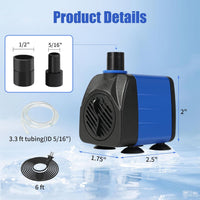 AQUANEAT Small Fountain Pump - 160 GPH - image 2