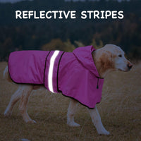 Waterproof Dog Raincoat - Reflective Dog Rain Jacket with Hood Lightweight Pet Rain Coat for Dogs - Pink / XX-Large - image 4
