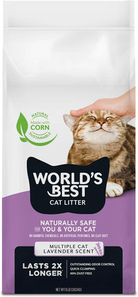 World's Best Cat Litter Lavender, Long-Lasting Odor Control - 8 pounds - image 2