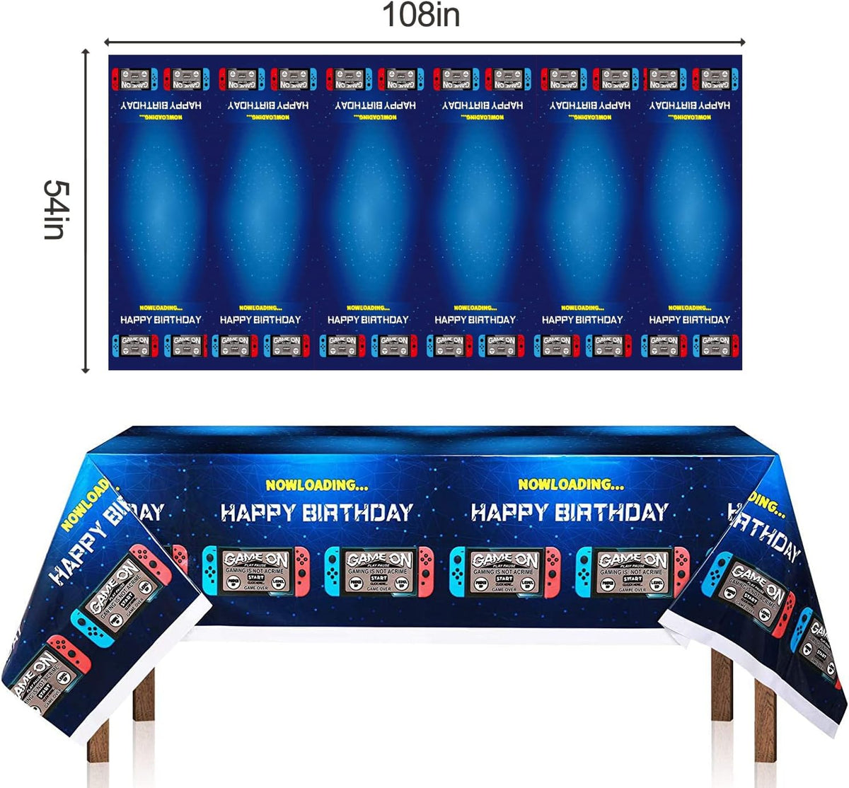 3PCS Demon Hunters Birthday Tablecloth Decorations - Video Game Tablecloth - image 3