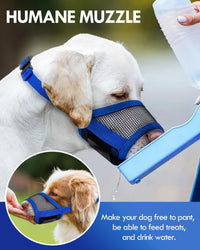 Dog Muzzle, Soft Air Mesh Muzzles for Large Sized Dogs - Blue / XL - image 3